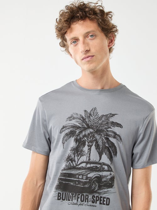 Tee-shirt manches courtes imprimé - Kiabi