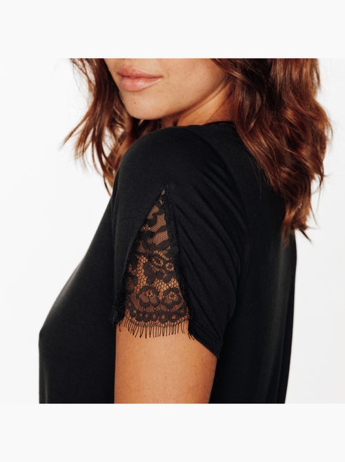 Tee-shirt manches courtes instant - rougegorge lingerie - Kiabi