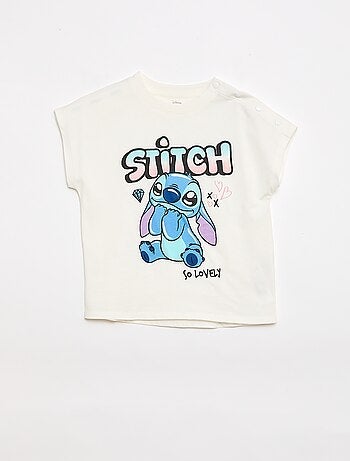 Tee-shirt manches courtes 'Stitch' - Collection facile à enfiler