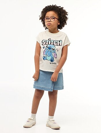 Tee-shirt manches courtes 'Stitch' - Collection facile à enfiler