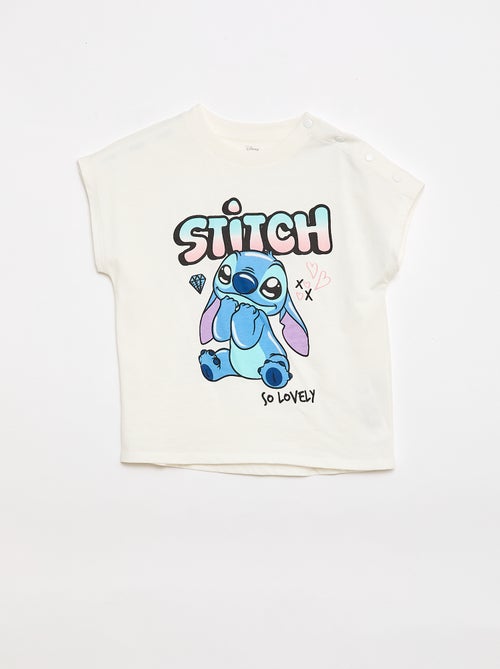 Tee-shirt manches courtes 'Stitch' - Collection facile à enfiler - Kiabi