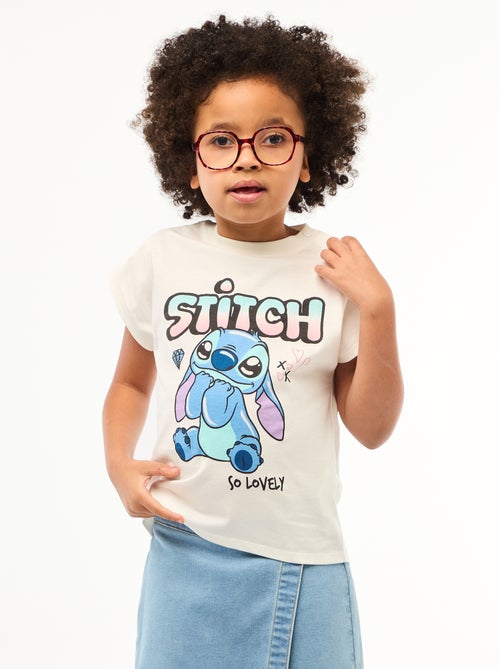 Tee-shirt manches courtes 'Stitch' - Collection facile à enfiler - Kiabi