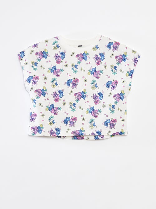 Tee-shirt manches courtes 'Stitch' - Kiabi