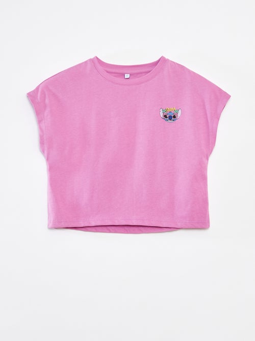 Tee-shirt manches courtes 'Stitch' - Kiabi