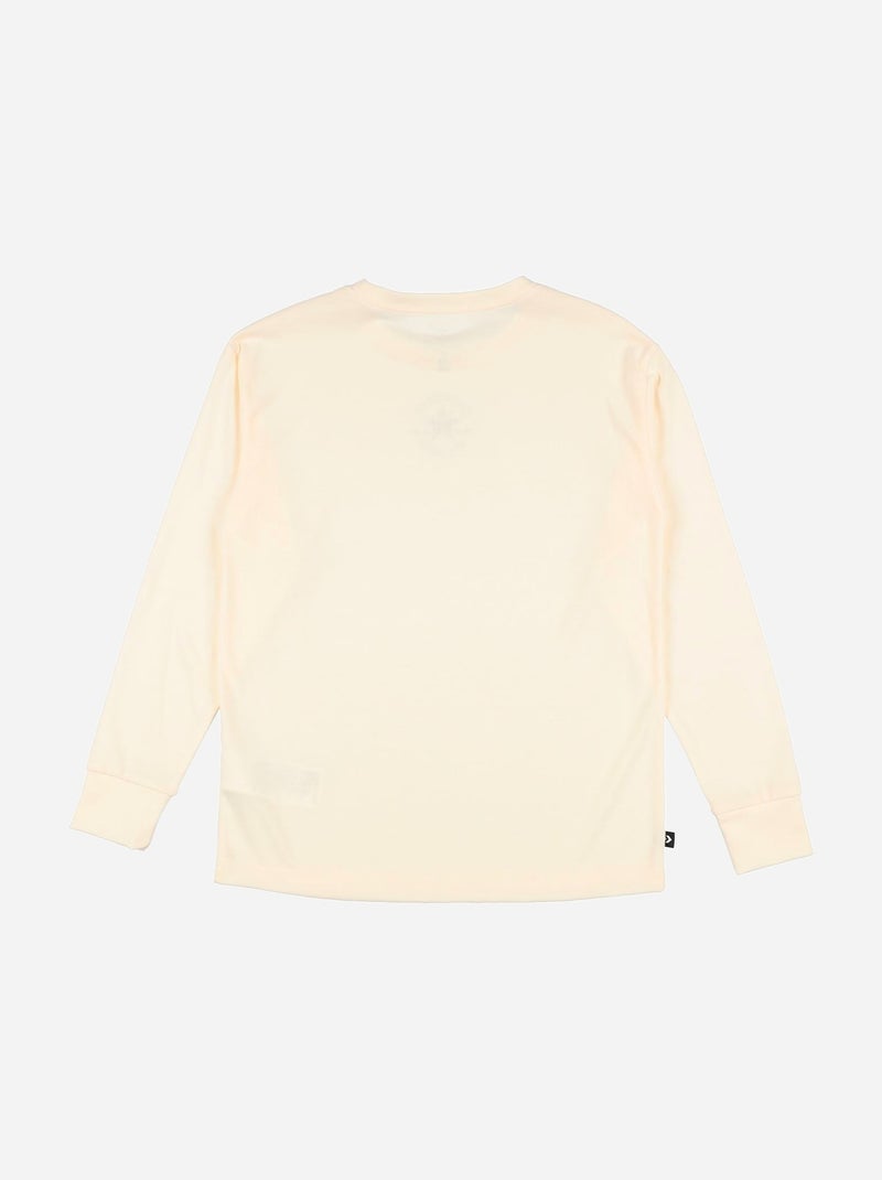 Tee Shirt manches longues - Converse Ecru - Kiabi