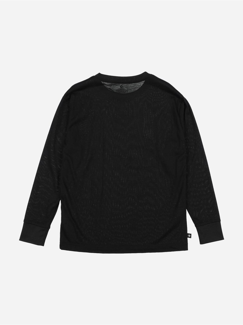 Tee Shirt manches longues - Converse Noir - Kiabi