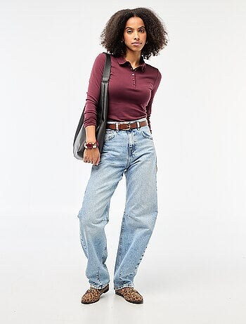 Tee-shirt manches longues col polo