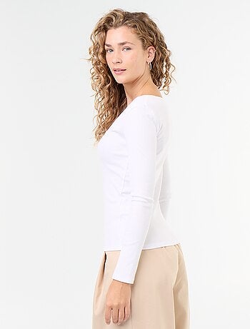 Tee-shirt manches longues en rib