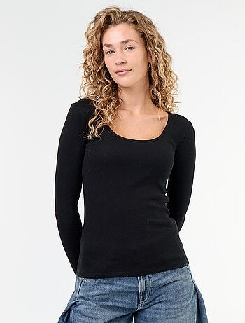 Tee-shirt manches longues en rib