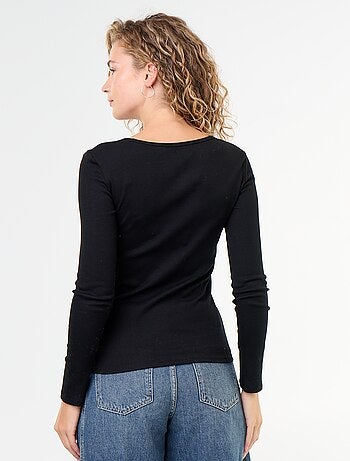 Tee-shirt manches longues en rib