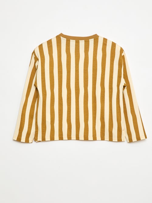 Tee-shirt manches longues imprimé 'brother' - Kiabi