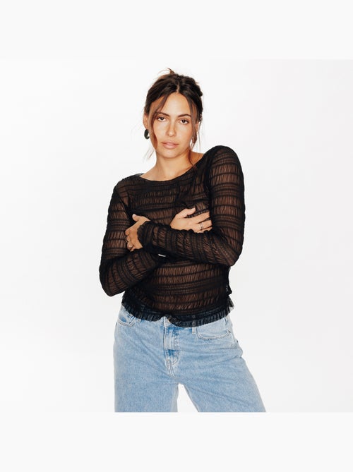 Tee-shirt manches longues ivanalysa - rougegorge lingerie - Kiabi Tee-shirt manches longues ivanalysa - rougegorge lingerie - Kiabi