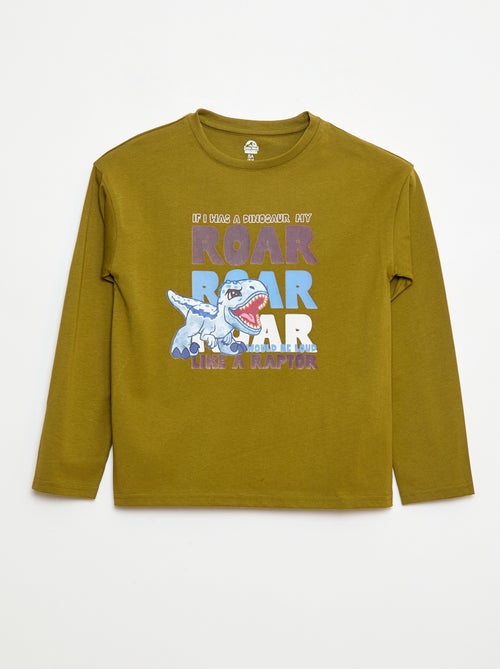 Tee-shirt manches longues 'Jurassic World' - Kiabi