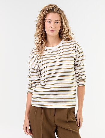 Tee-shirt manches longues rayé