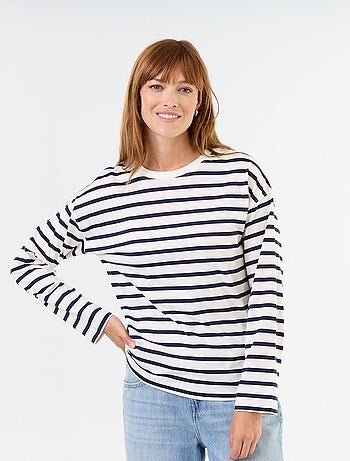 Tee-shirt manches longues rayé