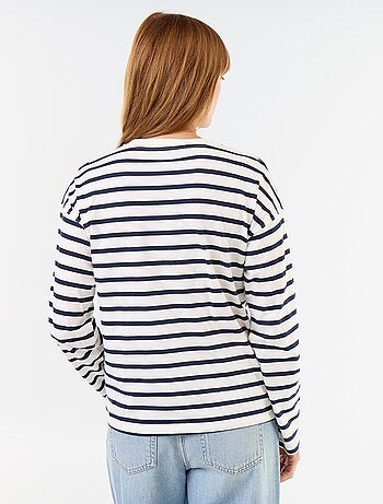 Tee-shirt manches longues rayé