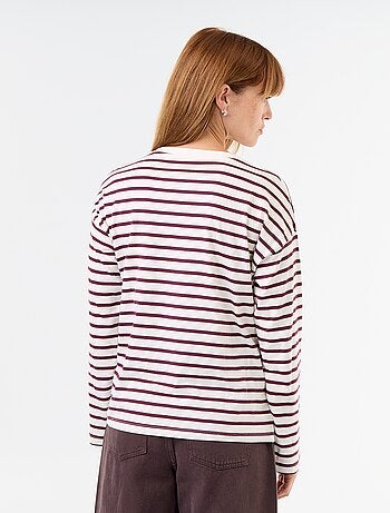 Tee-shirt manches longues rayé