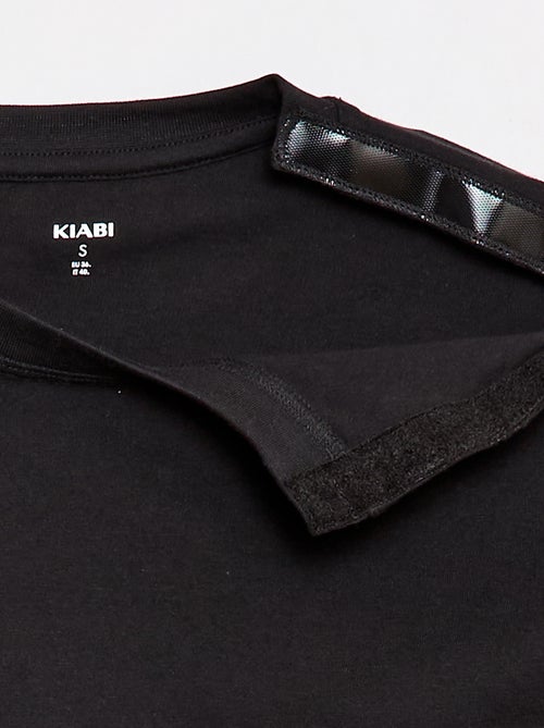 Tee-shirt marinière épaule scratchée - collection facile à enfiler - Kiabi