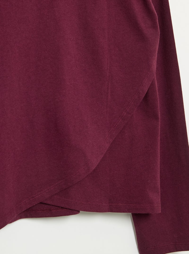 Tee-shirt marinière épaule scratchée - collection facile à enfiler Rose - Kiabi