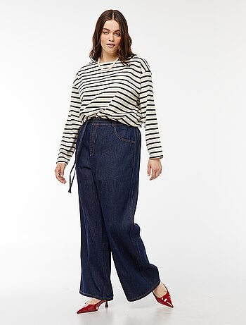 Tee-shirt marinière oversize