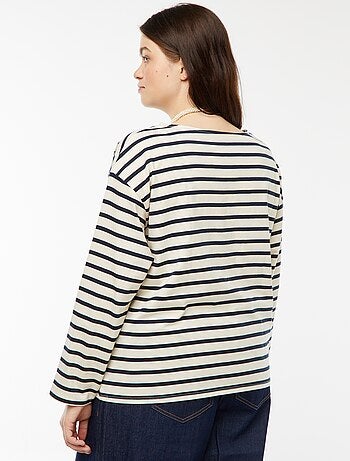 Tee-shirt marinière oversize