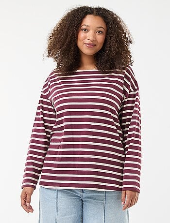 Tee-shirt marinière oversize