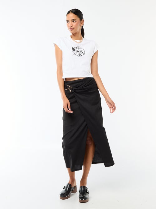 Tee-shirt 'Minnie' cropped 'Disney' - Kiabi
