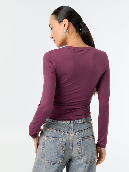 Tee-shirt moulant et plissé - Kiabi