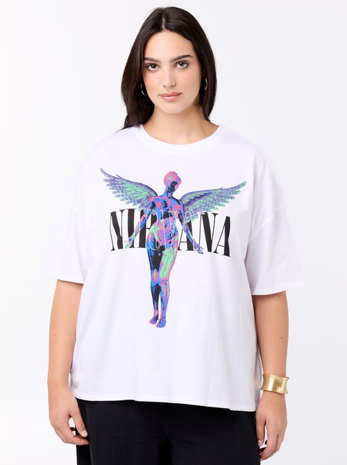 Tee-shirt 'Nirvana' à manches courtes - Kiabi