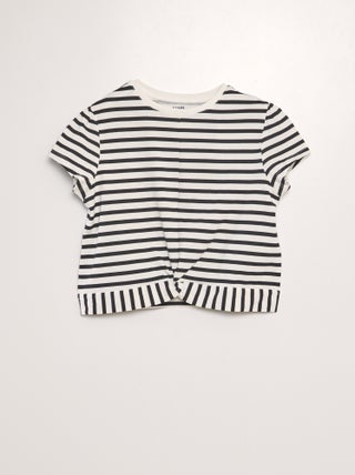 Tee-shirt noué devant