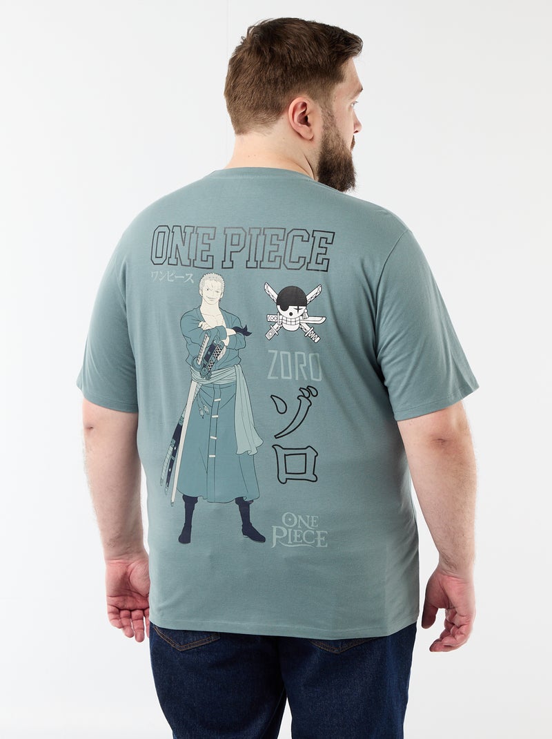 Tee-shirt 'One Piece' à manches courtes Bleu - Kiabi
