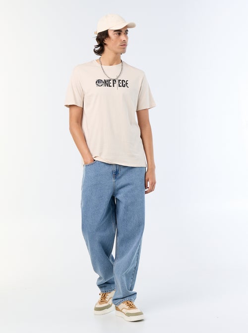 Tee-shirt 'One Piece' manches courtes - Kiabi