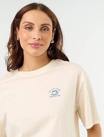 Tee-shirt oversize à message