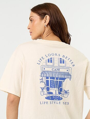 Tee-shirt oversize à message
