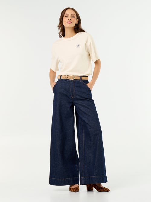 Tee-shirt oversize à message - Kiabi