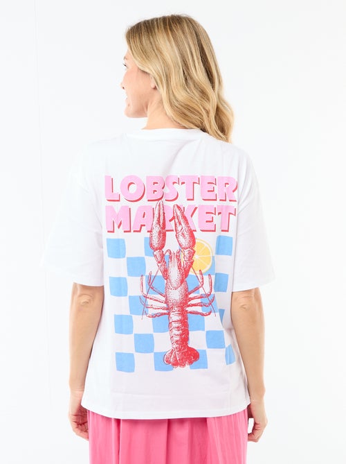 Tee-shirt oversize à message - Kiabi