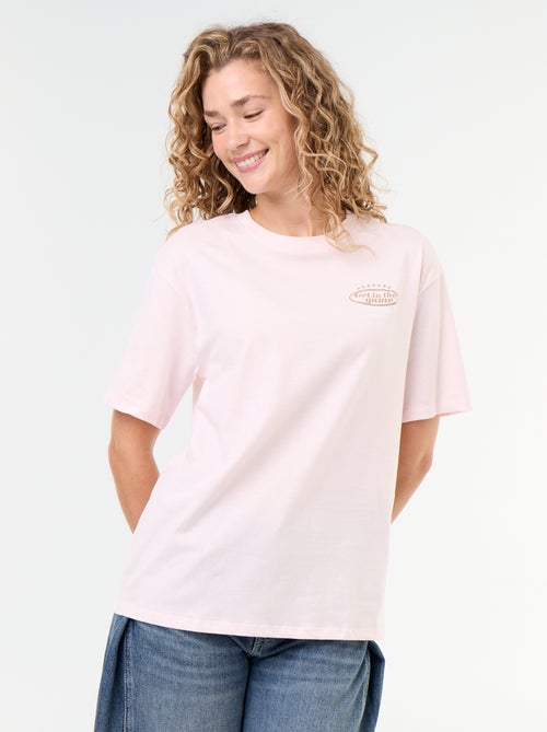 Tee-shirt oversize à message - Kiabi