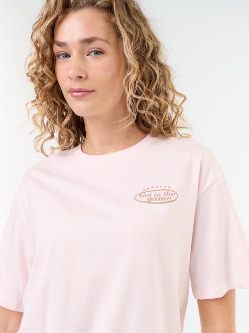 Tee-shirt oversize à message - Kiabi