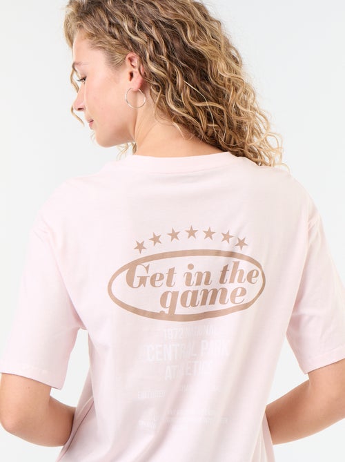 Tee-shirt oversize à message - Kiabi