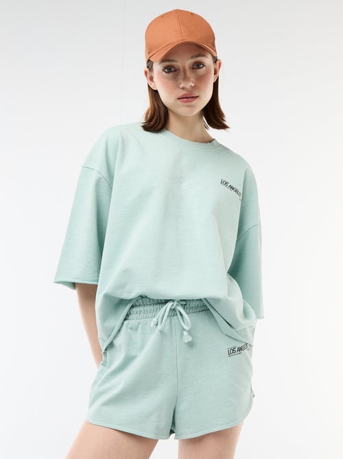 Tee-shirt oversize avec inscription - Kiabi