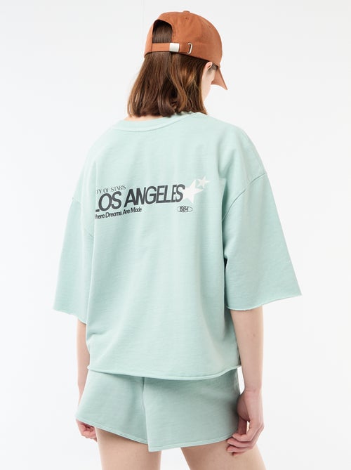 Tee-shirt oversize avec inscription - Kiabi