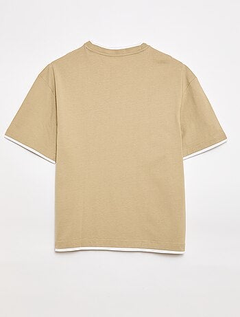 Tee-shirt oversize effet 2-en-1 +1m90