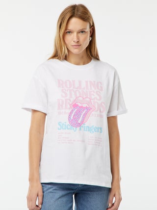 Tee-shirt oversize imprimé 'The Rolling Stones'