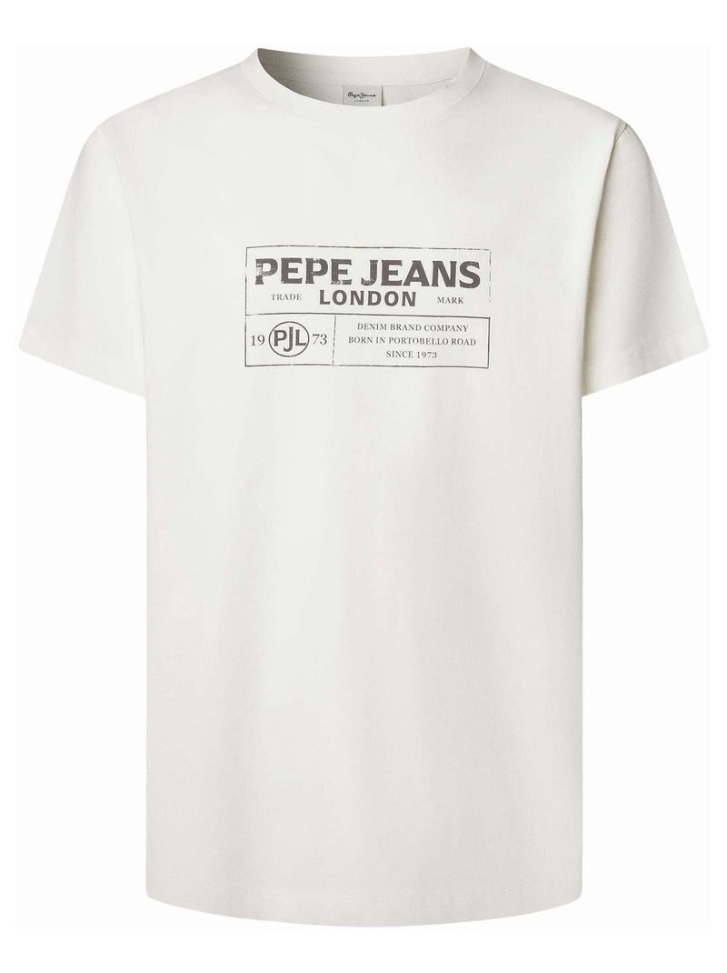 Tee Shirt Pepe Jeans à manches courtes Blanc - Kiabi