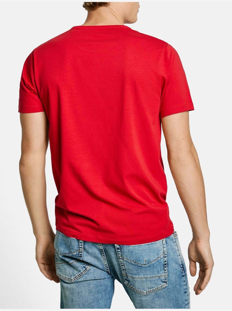 Tee Shirt Pepe Jeans manches courtes Rouge - Kiabi