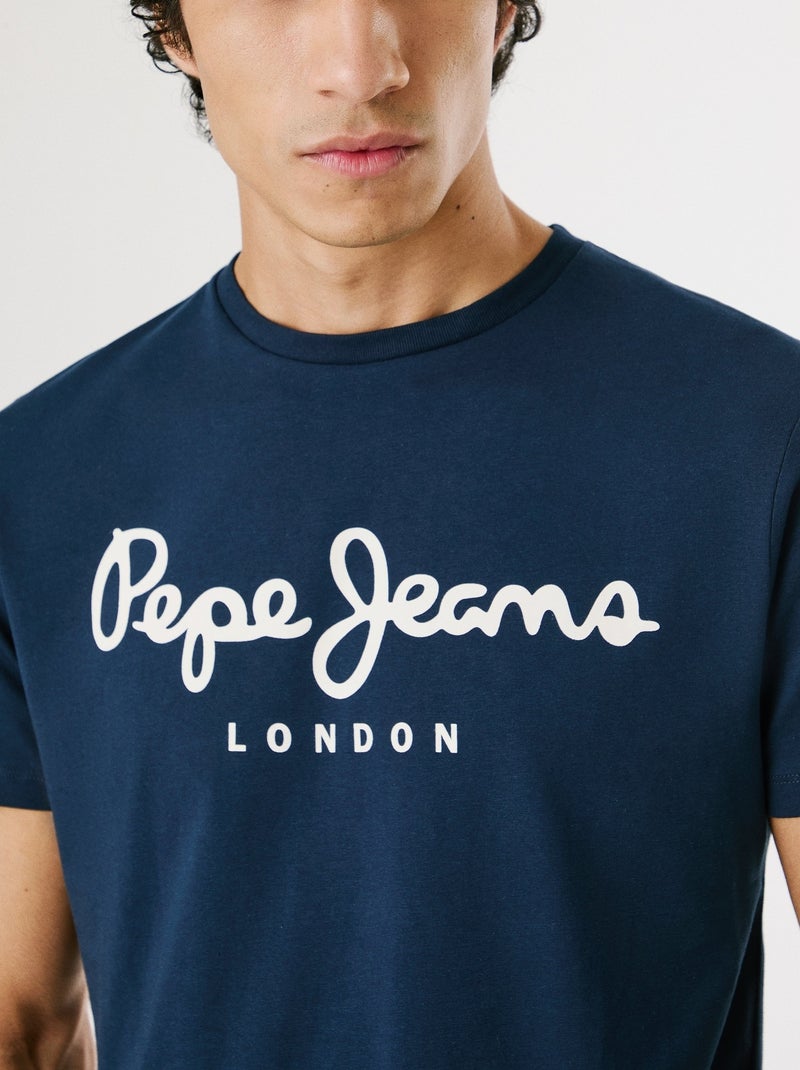 Tee Shirt Pepe Jeans Original stretch Bleu - Kiabi