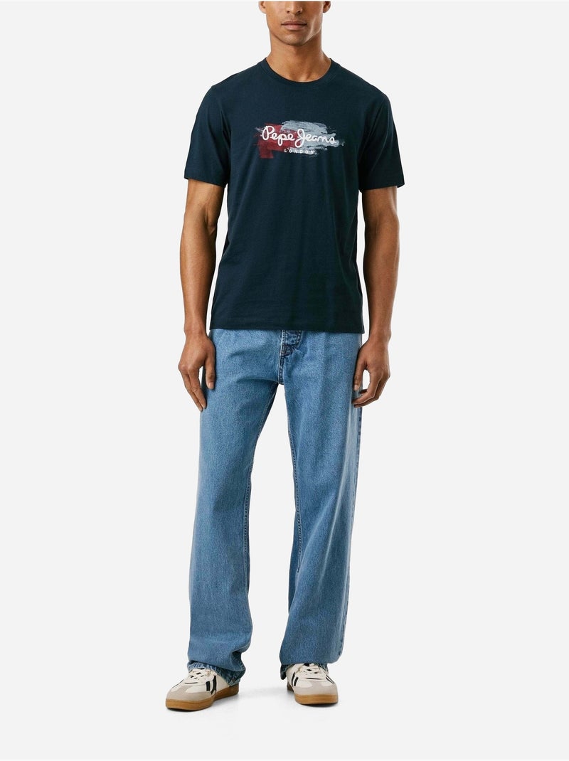Tee Shirt Pepe Jeans Trey tee Bleu - Kiabi
