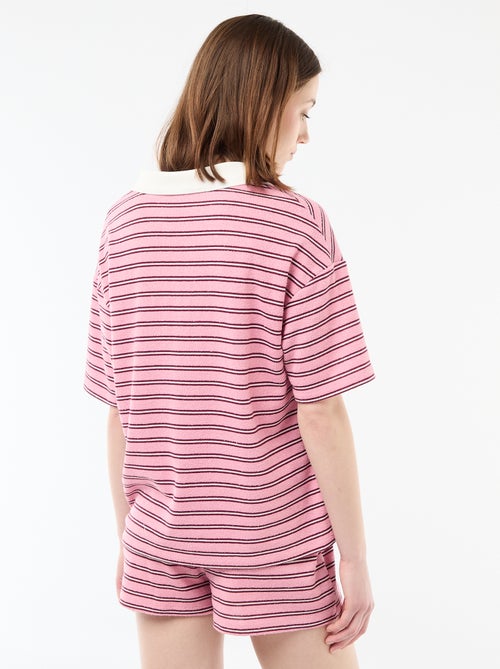 Tee-shirt polo large en éponge - Kiabi