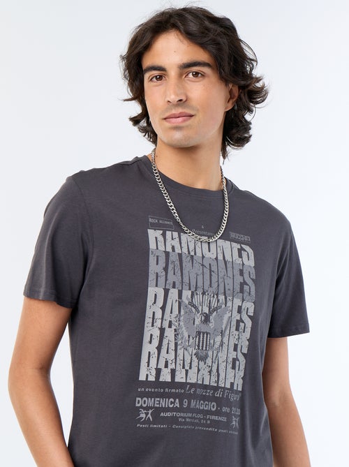 Tee-shirt 'Ramones' à manches courtes - Kiabi