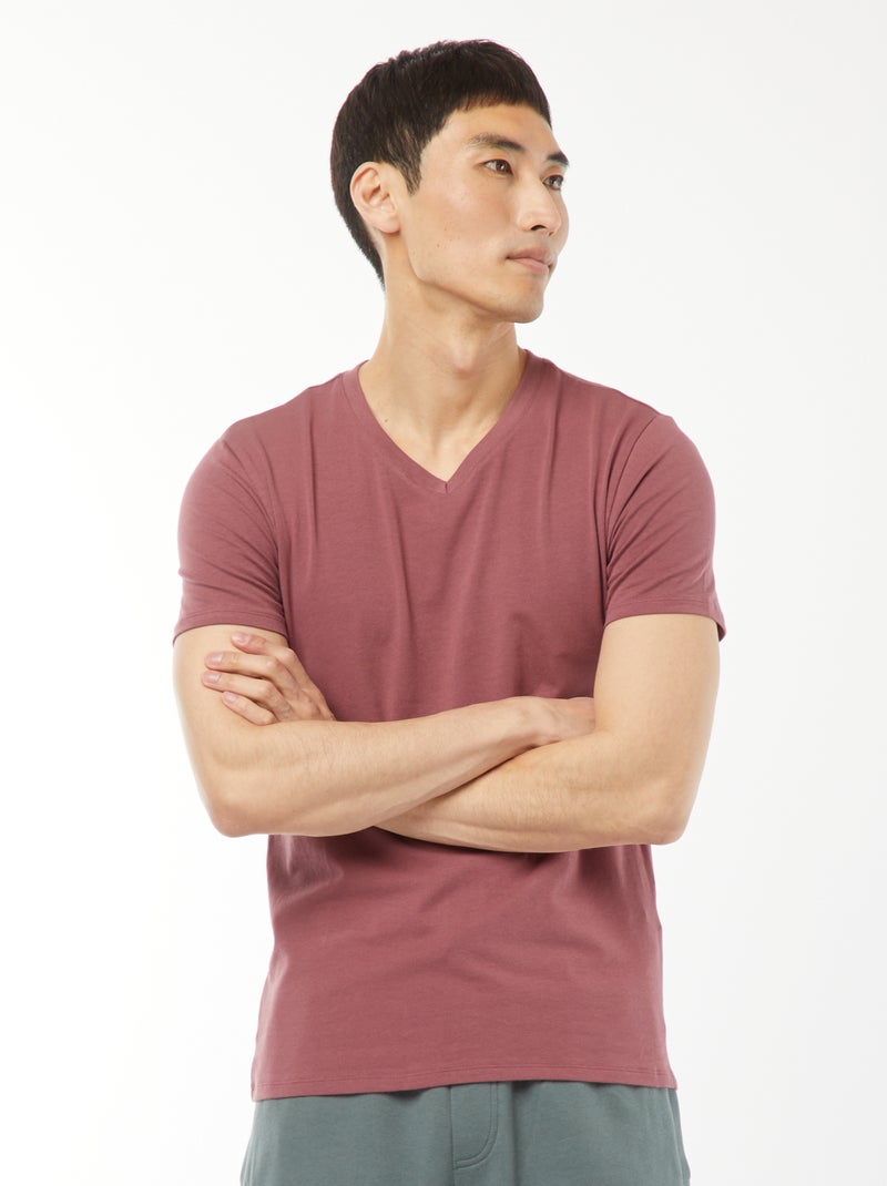 Tee-shirt regular stretch Rose - Kiabi